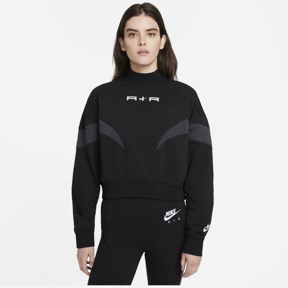 Nike Air Mock Neck Cropped Sweatshirt S